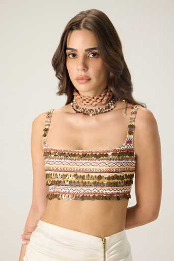 Saaksha & Kinni Melanine Hand Embroidered Bustier