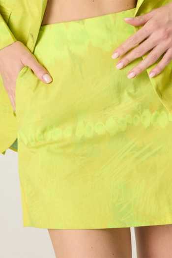 Saaksha & Kinni Green Cotton Sia Printed Skort at Aza Fashions Saaksha & Kinni_Green Cotton Sia Printed Skort _at_Aza_Fashions