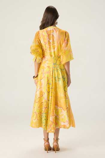 Saaksha & Kinni Sonam Floral Print Midi Dress 