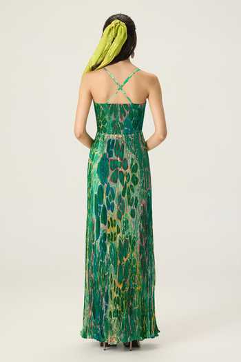 Saaksha & Kinni Kiara Floral Print Pleated Dress