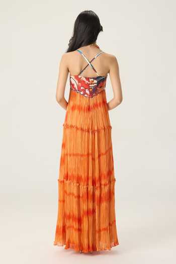 Saaksha & Kinni Samara Floral & Leheriya Print Dress