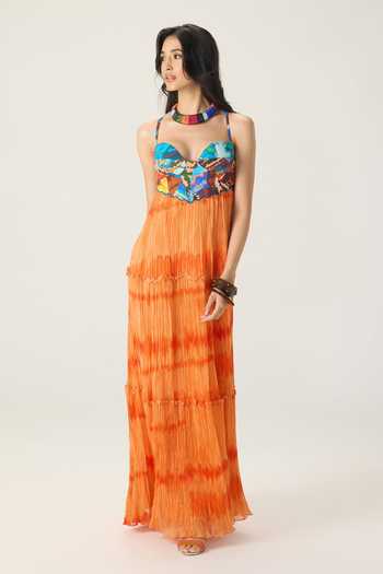Buy Saaksha & Kinni Multi Color Cotton, Chiffon, Cambric Samara Floral And Leheriya Print Dress Online at Aza Fashions Buy_Saaksha & Kinni_Multi Color Cotton, Chiffon, Cambric Samara Floral And Leheriya Print Dress _Online_at_Aza_Fashions
