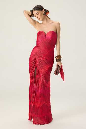 Saaksha & Kinni Adelita Pleated Maxi Dress
