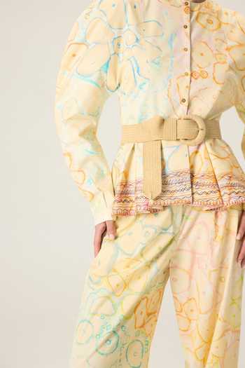 Buy Saaksha & Kinni Multi Color Cotton, Lycra Round Neck Astrid Floral Print Shirt Buy_Saaksha & Kinni_Multi Color Cotton, Lycra Round Neck Astrid Floral Print Shirt