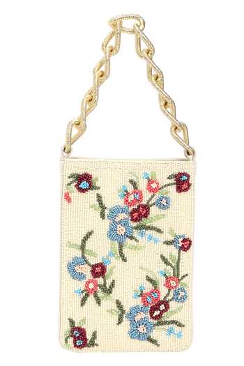 The Leather Garden Fable Beaded Leather Handbag 