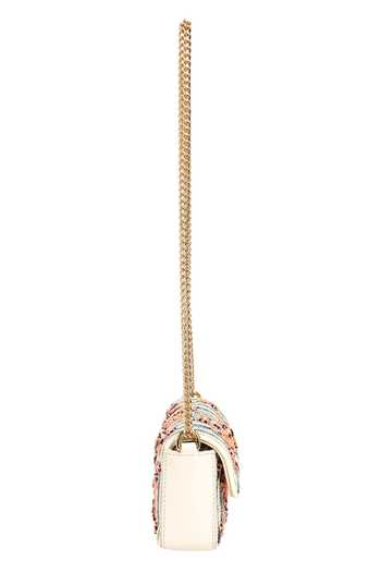 The Leather Garden_Multi Color Frost Beaded Floral Stripe Leather Bag _Online_at_Aza_Fashions