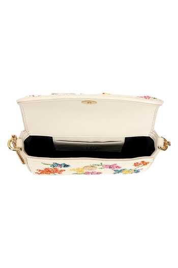 Buy_The Leather Garden_Ivory Meadow Beaded Leather Crossbody Bag _Online_at_Aza_Fashions