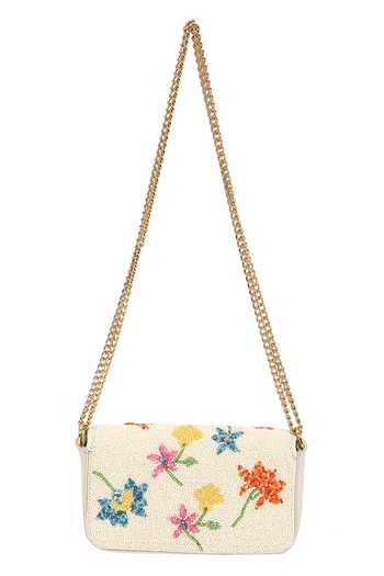 Shop_The Leather Garden_Ivory Meadow Beaded Leather Crossbody Bag _Online_at_Aza_Fashions
