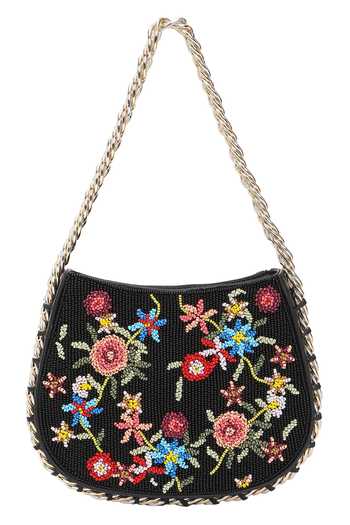 The Leather Garden Willow Beaded Embroidered Bag 