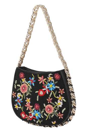 Shop_The Leather Garden_Black Willow Beaded Embroidered Bag _Online_at_Aza_Fashions