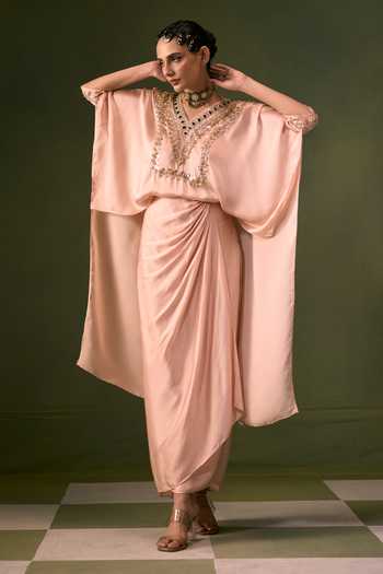 Prahnaaya Nexa Embroidered Top & Skirt Set 