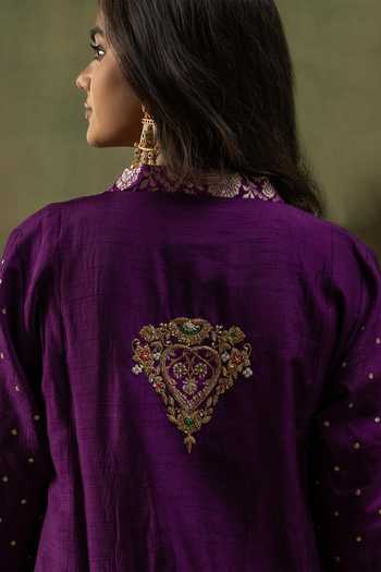 Ronak's Couture Neckline Embroidered Straight Kurta Set 