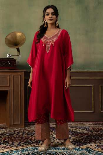 Ronak's Couture Zardozi Work Kaftan & Pant Set 