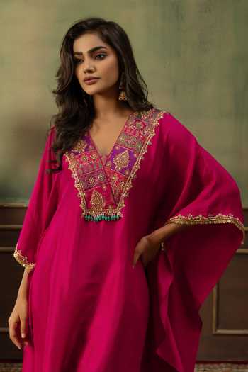 Ronak's Couture Zardozi Embroidered Kaftan & Pant Set 