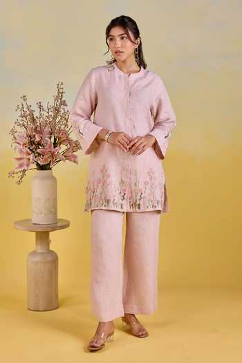 Kapaas Garden Embroidered Shirt & Pant Set 