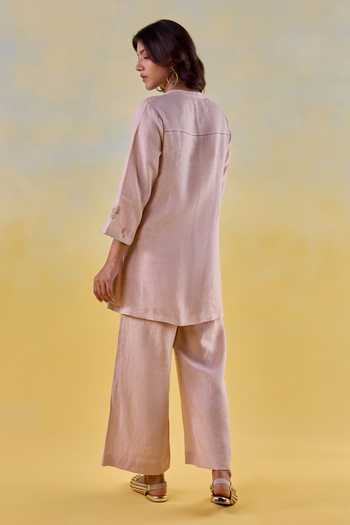 Kapaas Blossom Hand-Embroidered Shirt & Pant Set 