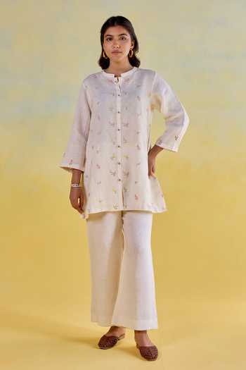 Kapaas Hand Embroidered Shirt & Pant Set 