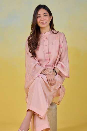 Kapaas Sweet Pea Embroidered Shirt & Pant Set 