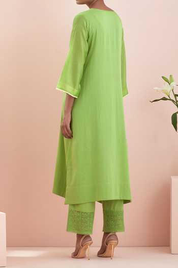 Vinusto Embroidered Kurta Pant Set For Kids