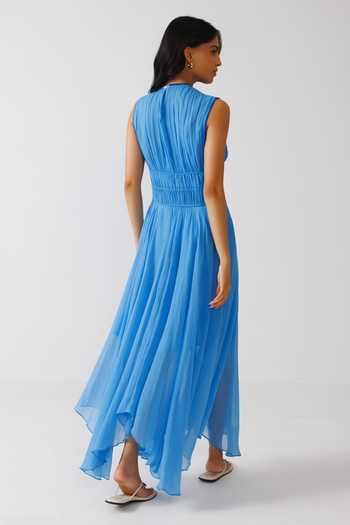 Reena Sharma Sleeveless Pleated Dress 