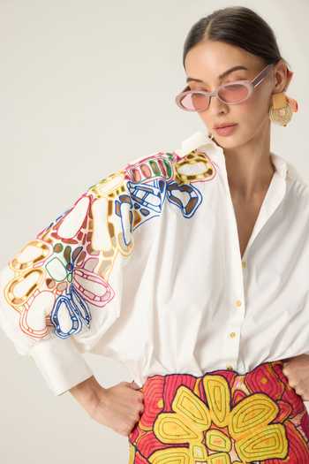 Saaksha & Kinni Scottie Hand Applique Work Shirt 