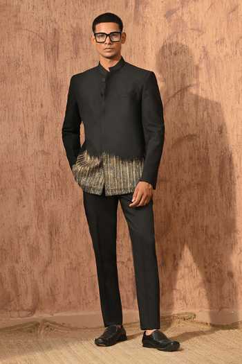 Sulakshna Jasra Zardozi Work Bandhgala & Pant Set 