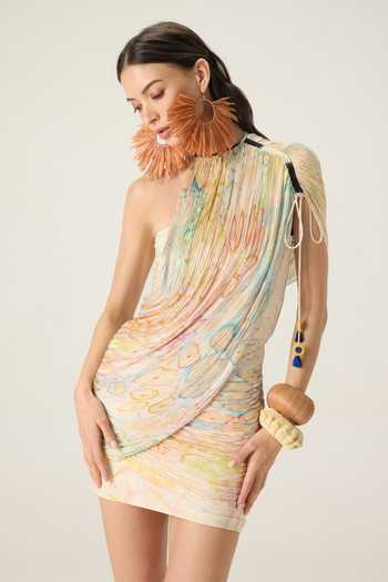 Saaksha & Kinni Della Floral Print Pleated Dress 