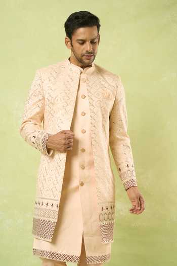 Arihant Rai Sinha Sequin Embroidered Sherwani Set 