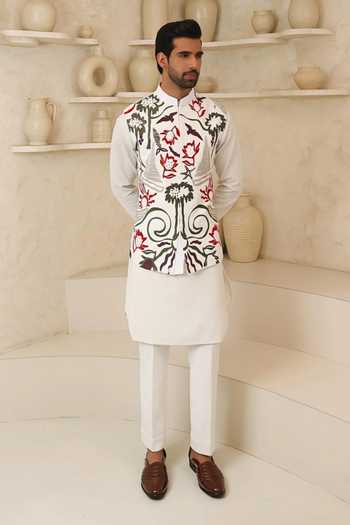 Courtyard By Abhi Ethnic Digital Print Bundi Set 