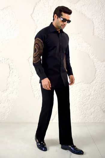 Courtyard By Abhi Beaded Elegance Shirt & Pant Set