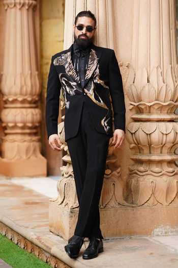 Courtyard By Abhi Striking Horse Tuxedo Pant Set 