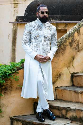 Courtyard By Abhi Noor Royale Handcrafted Long Kurta Set 