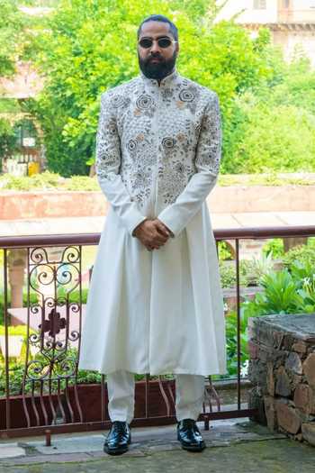 Courtyard By Abhi Noor Royale Handcrafted Long Kurta Set 