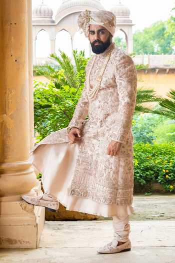 Courtyard By Abhi Royale Embroidered Sherwani Set 
