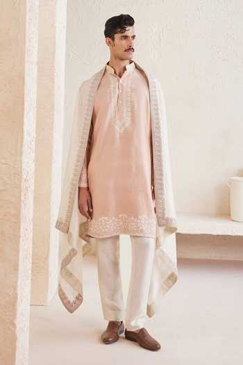 Jorah Men Chanderi Embroidered Kurta Set 