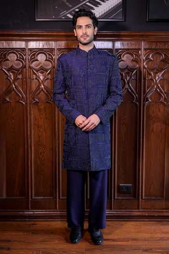 Jorah Men Hand Embroidered Jacket & Kurta Set 