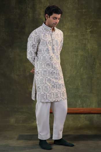 Jorah Men Floral Embroidered Kurta Set 