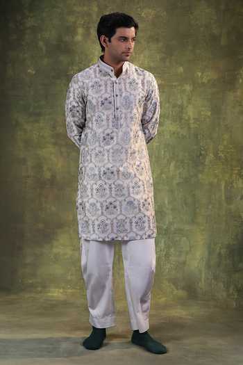 Jorah Men Floral Embroidered Kurta Set 