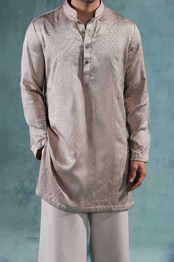 Buy Jorah Men Beige Crepe Plain Kurta And Pant Set Online at Aza Fashions Buy_Jorah Men_Beige Crepe Plain Kurta And Pant Set _Online_at_Aza_Fashions