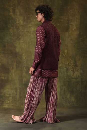 Jorah Men Pearl Work Nehru Jacket Set 