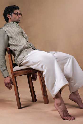 Buy Jorah Men Green Viscose, Dupion, Silk, Satin Geometric Embroidered Nehru Jacket Set Online at Aza Fashions Buy_Jorah Men_Green Viscose, Dupion, Silk, Satin Geometric Embroidered Nehru Jacket Set _Online_at_Aza_Fashions