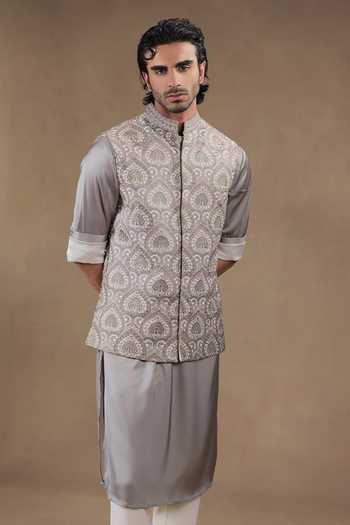 Jorah Men Embroidered Nehru Jacket Set 