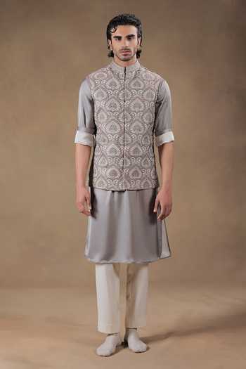 Jorah Men Embroidered Nehru Jacket Set 