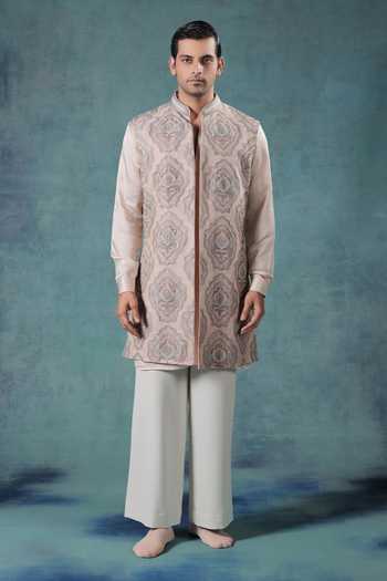 Jorah Men Embroidered Jacket & Kurta Set 
