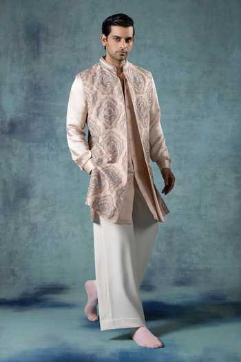 Jorah Men Embroidered Jacket & Kurta Set 
