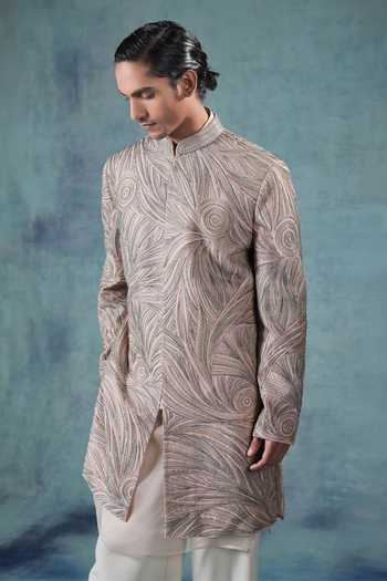 Jorah Men Embroidered Jacket With Kurta Set 