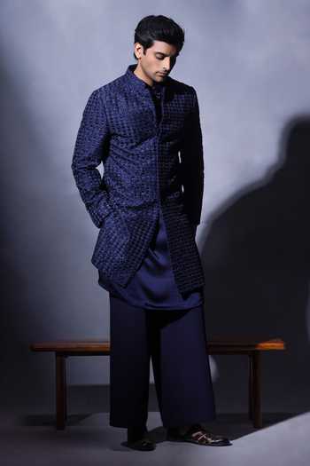 Jorah Men Hand Embroidered Jacket & Kurta Set 