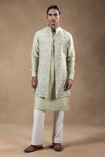 Jorah Men Embroidered Bundi & Kurta Set 