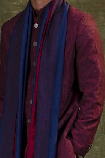 Jorah Men Wine Viscose, Dupion, Satin, Cotton, Silk Embroidered Jacket And Kurta Set at Aza Fashions Jorah Men_Wine Viscose, Dupion, Satin, Cotton, Silk Embroidered Jacket And Kurta Set _at_Aza_Fashions