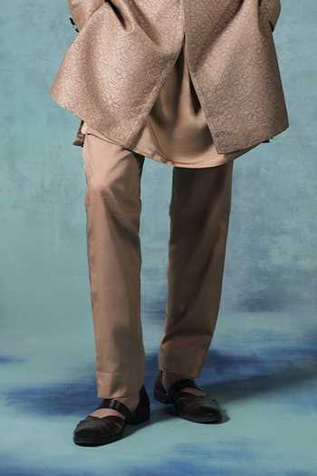 Buy Jorah Men Beige Satin, Cotton, Viscose, Dupion Abstract Pattern Sherwani Set Online at Aza Fashions Buy_Jorah Men_Beige Satin, Cotton, Viscose, Dupion Abstract Pattern Sherwani Set _Online_at_Aza_Fashions